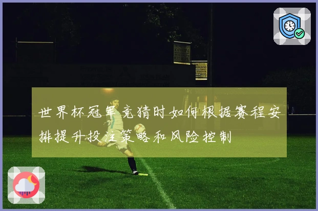 世界杯冠军竞猜时如何根据赛程安排提升投注策略和风险控制